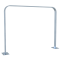 Lean-on hoop made of flat steel | 50 x 12 mm | in bent design | without cross bar | total width: 1000 mm | hot-dip galvanized